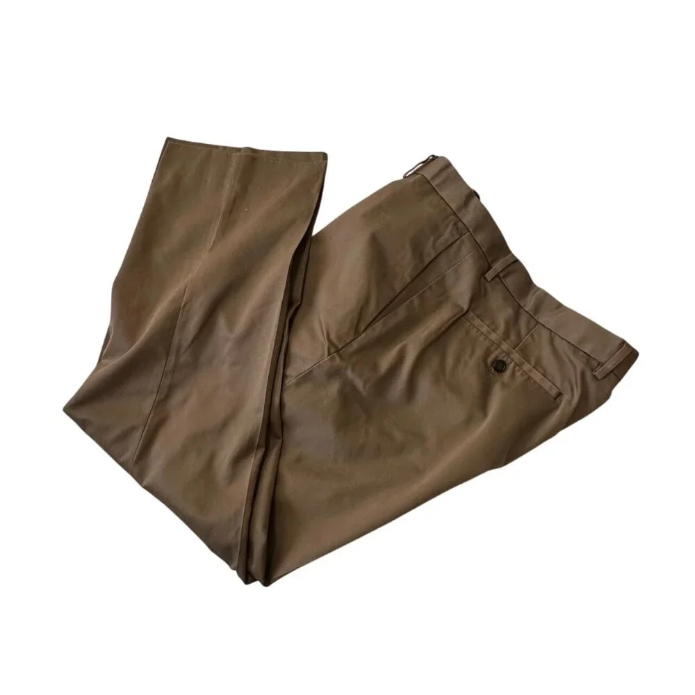 Banana Republic Non Iron Slim Fit Pants Brown/Tan  Cotton Mens 36x30